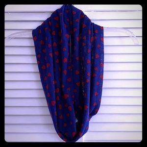 Hearted Blue Infinity Scarf